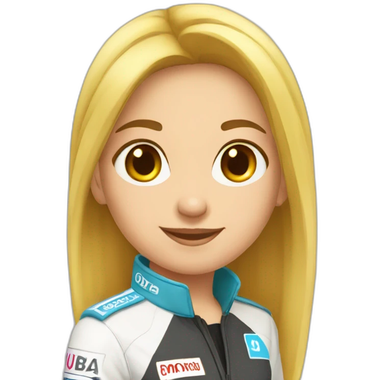 Un fille dans une formule 1 emoji