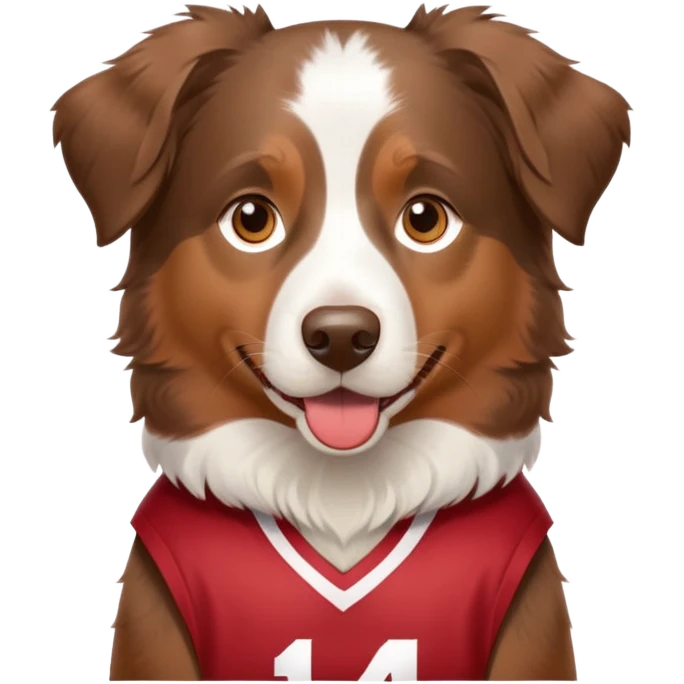 Australien Shepherd Westring a Hoosiers emoji