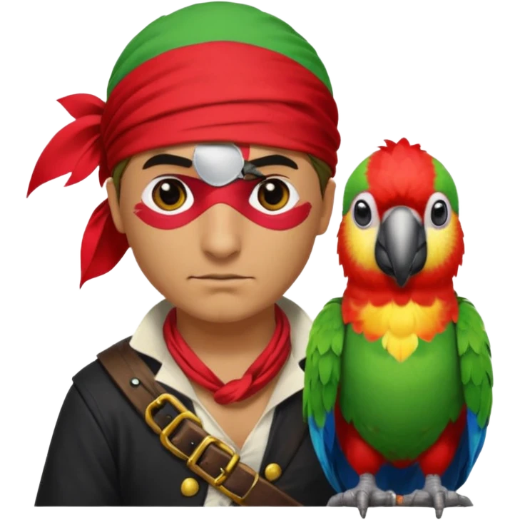 pirate and parrot emoji