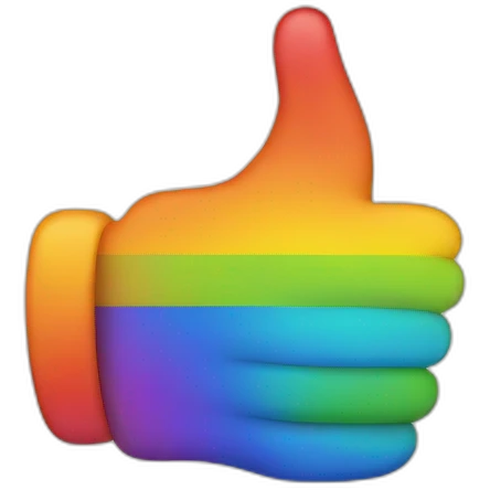 rainbow thumbs up emoji