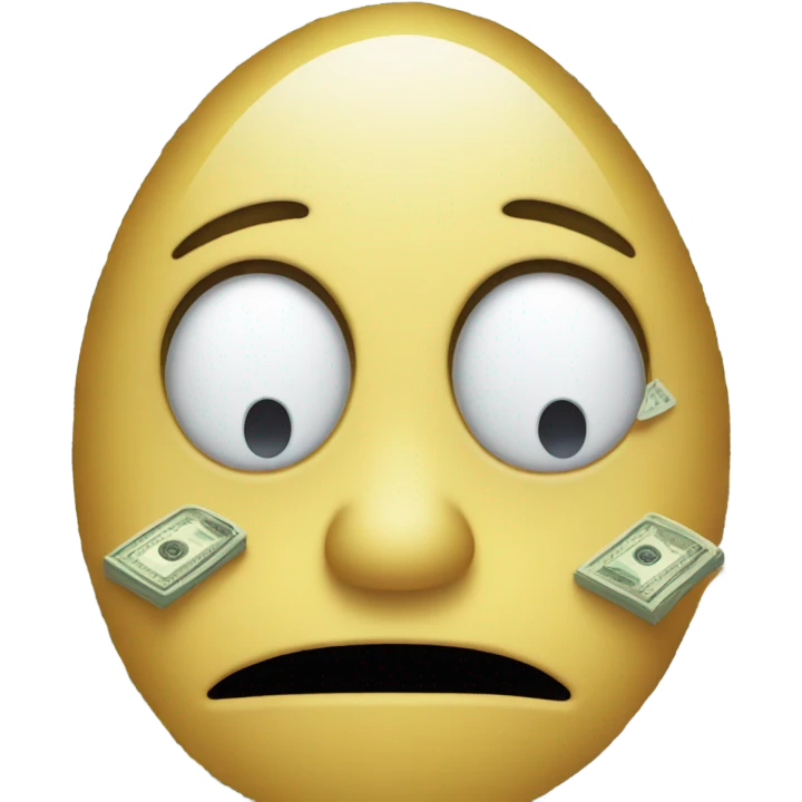 Crying emoji wiping tears with money  emoji
