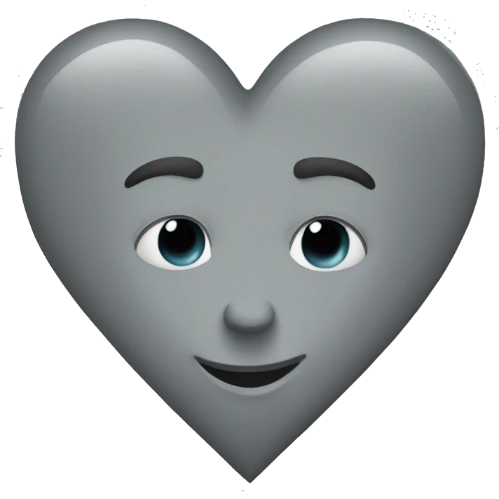 Gray heart emoji