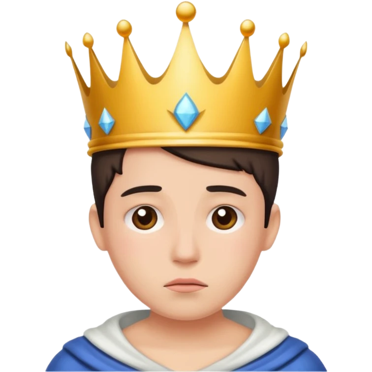 Taking off a crown sad emoji