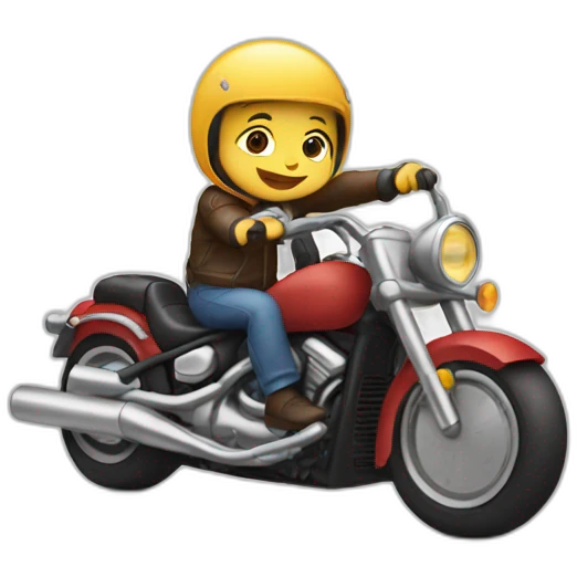baby in a motorcycle emoji