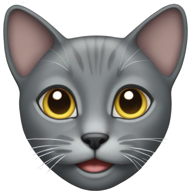 Grey cat emoji