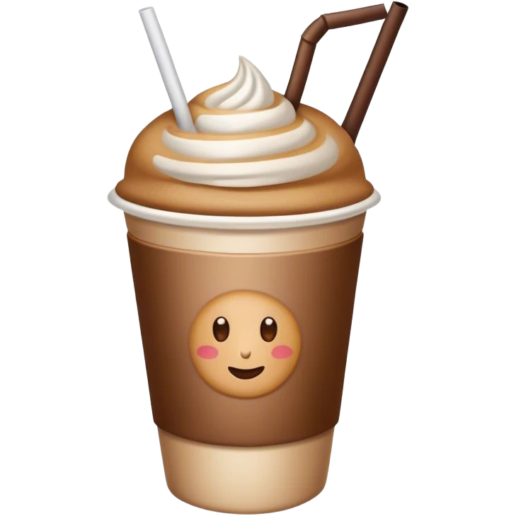 cup of coffee with a straw emoji