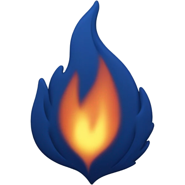 dark blue flame emoji