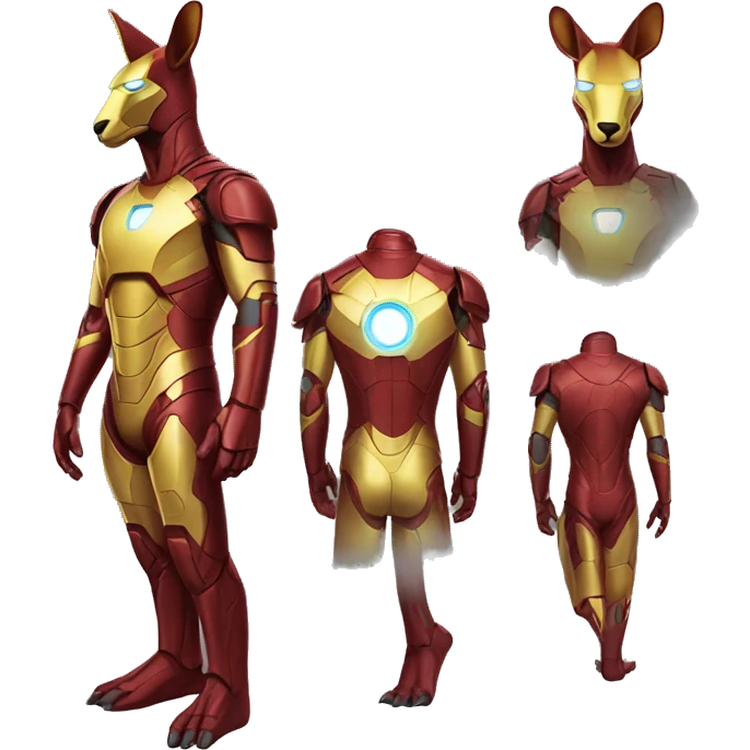 kangaroo iron-man suit emoji