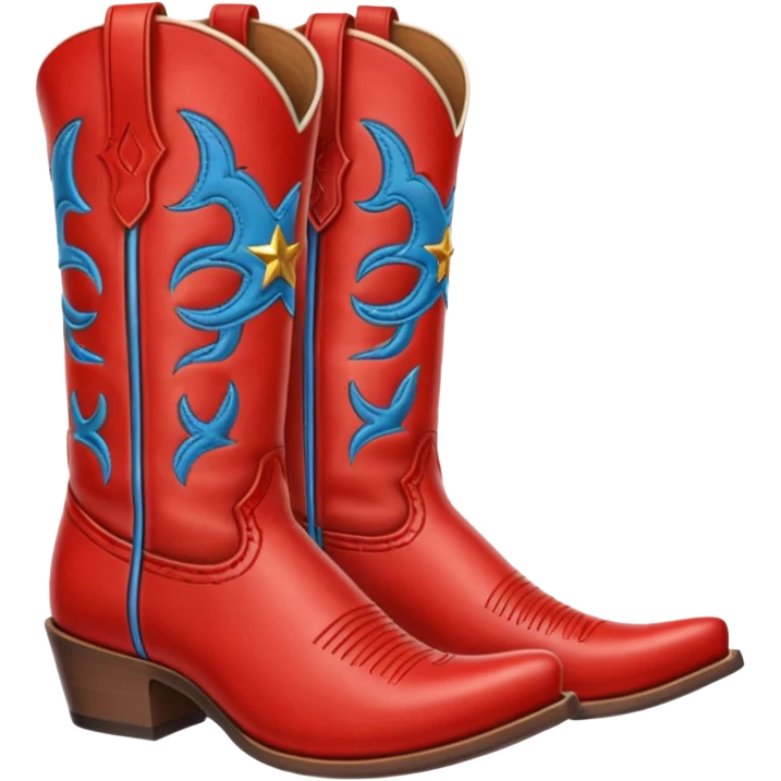 Red cowboy boots emoji