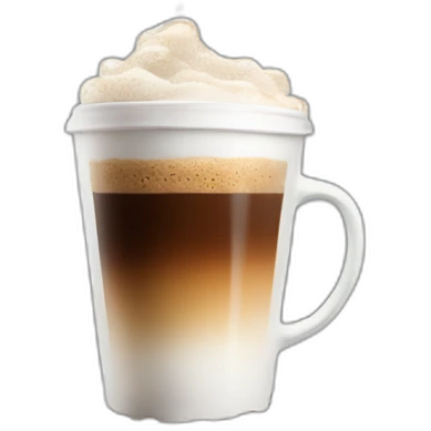 coffee with lots of bubbles in the foam emoji