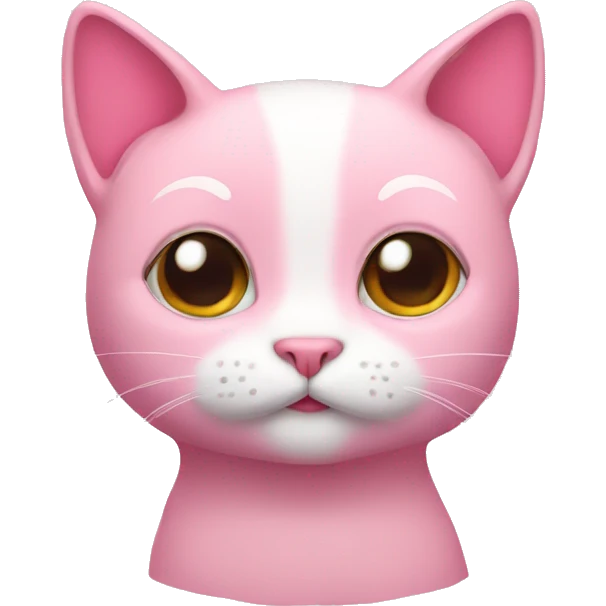 a cute pink cat  emoji