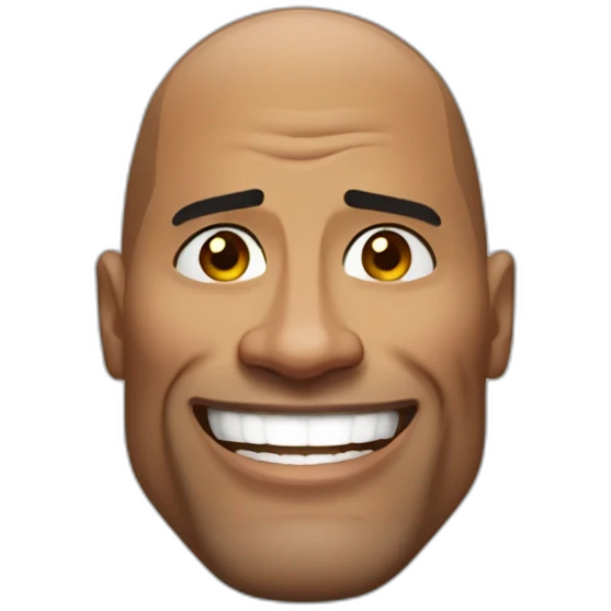 dwayne johnson smirk emoji