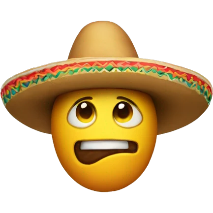 A bean with a sombrero on  emoji