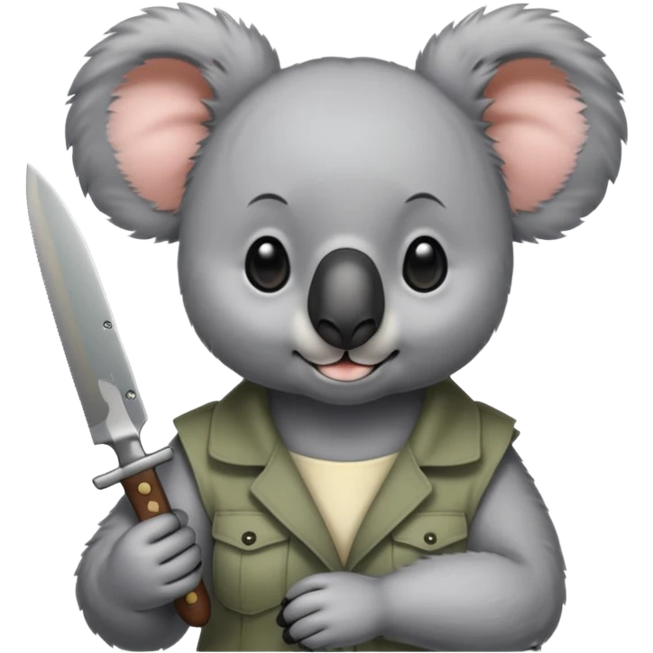 Female koala with knife emoji