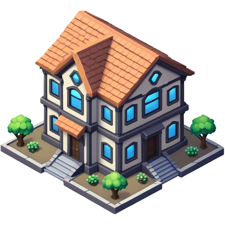 StarCraft-inspired, isometric RTS building with a rugged Terran look: house emoji