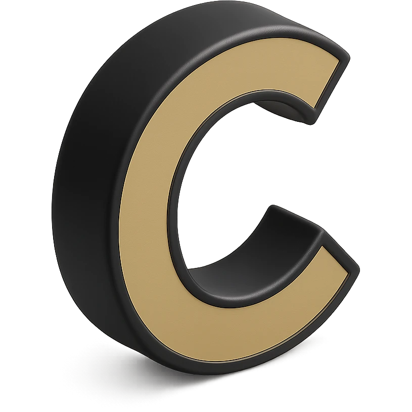 bold and clear letter C emoji