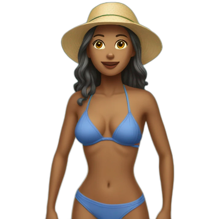 Femme plage emoji