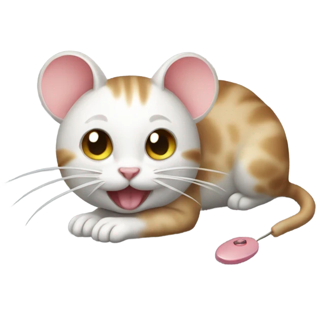 cat's toy mouse emoji