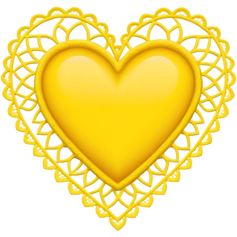yellow lace with yellow heart emoji