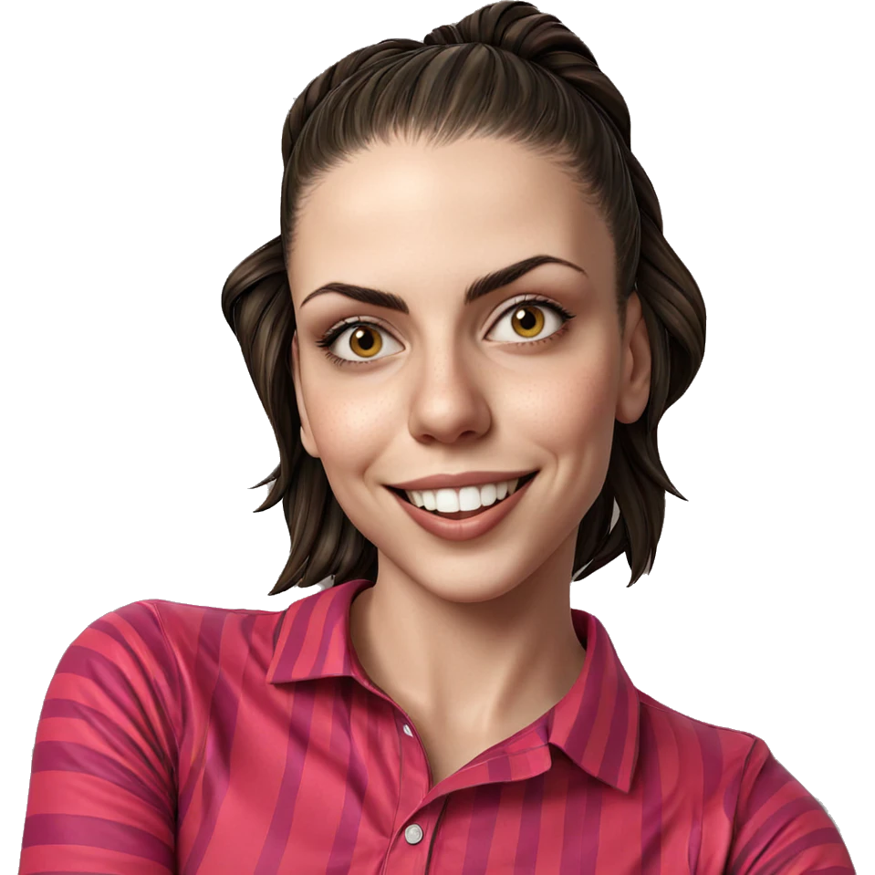 smiling girl in striped shirt emoji