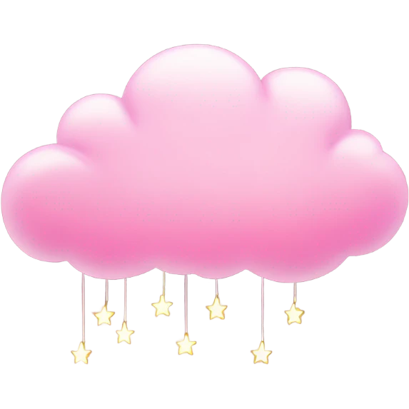 Pink cloud with string lights  emoji