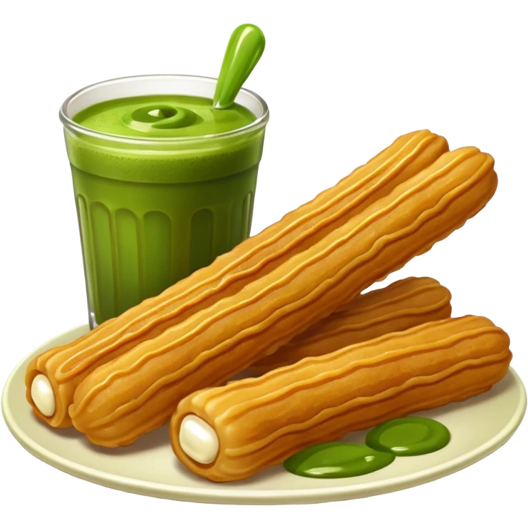 churros and matcha sauce emoji