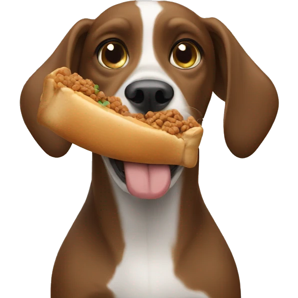 Dog eat food emoji