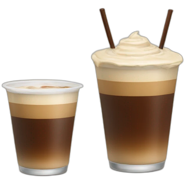 cheers with two cups of cold coffee emoji