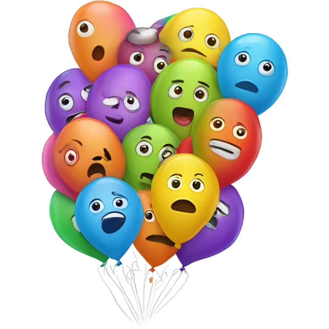 Funny balloons emoji