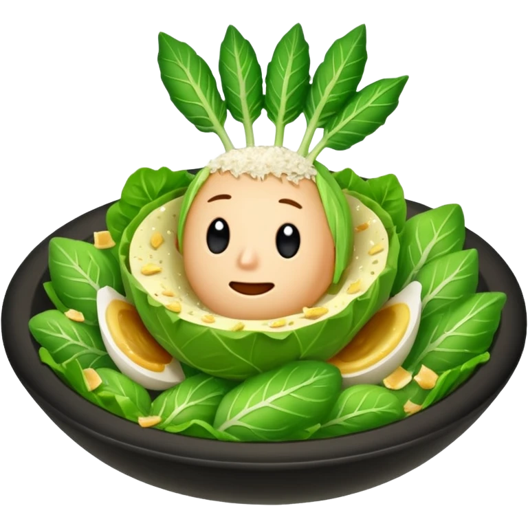 Charred sprout caesar salad emoji