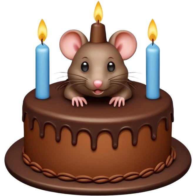 Rat cake  emoji
