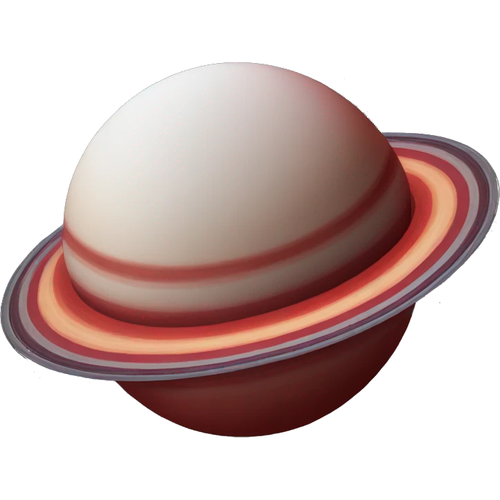 Red Saturn emoji