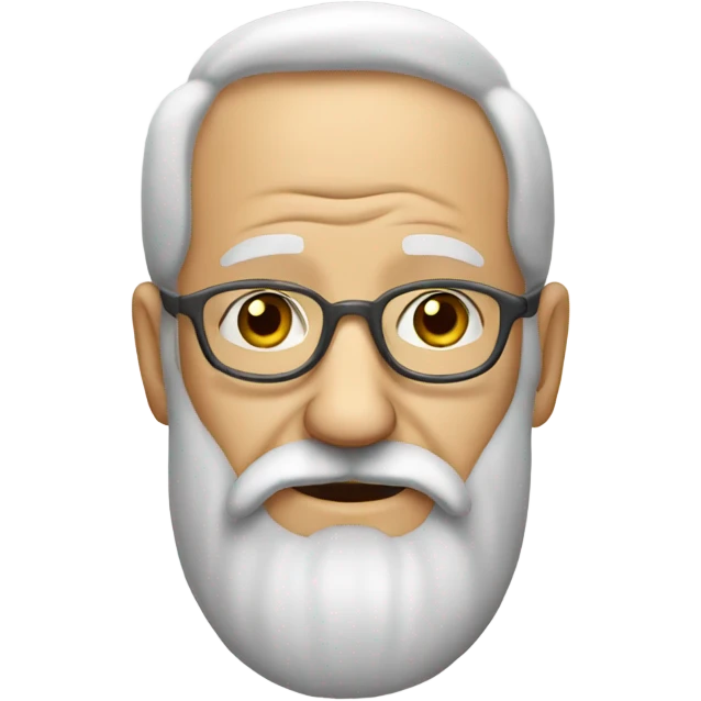 old man with beard portrait emoji