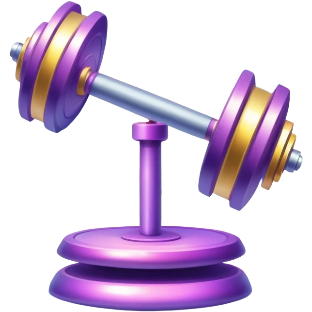 Mystical gym equipment with enchanted dumbbells, magical weight plates, and ethereal one-hour timer surrounded by energy aura and sparkles emoji