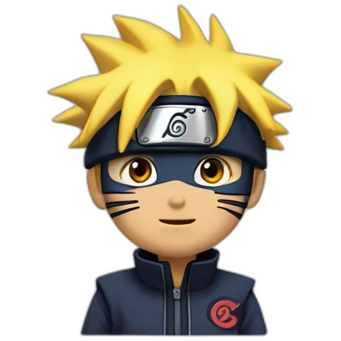 Cœur noir avec naruto dedans emoji