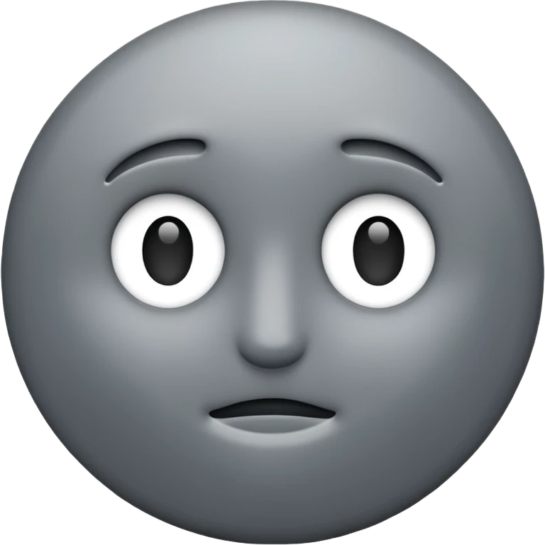 Grey circle no face emoji