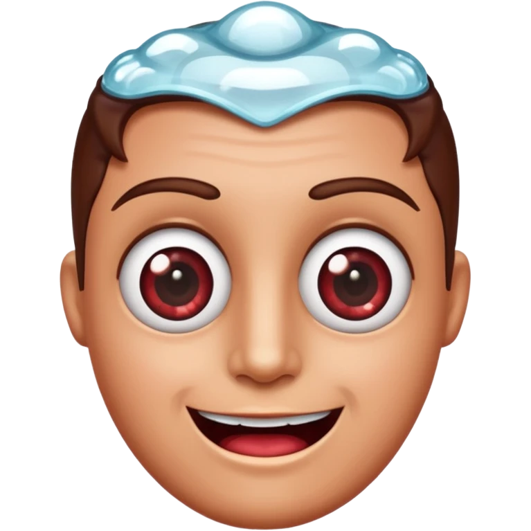 Make me a emoji like the star eyes emoji but instead of stars it’s Dr Pepper emoji