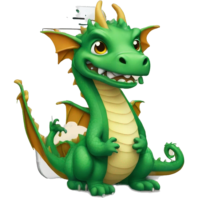 dragon with iphone emoji