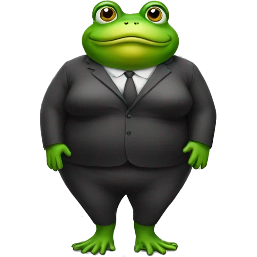fat frog female lawyer  emoji