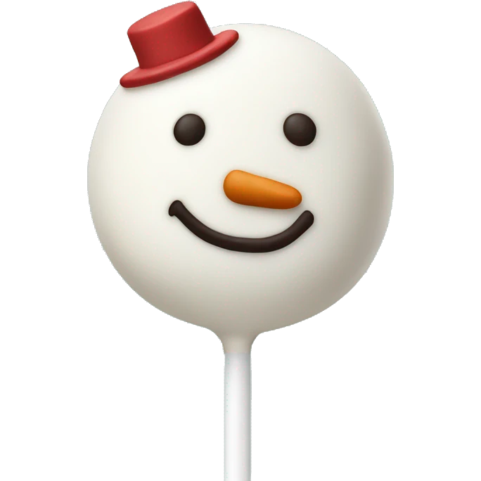 a snowman cake pop from starbucks emoji