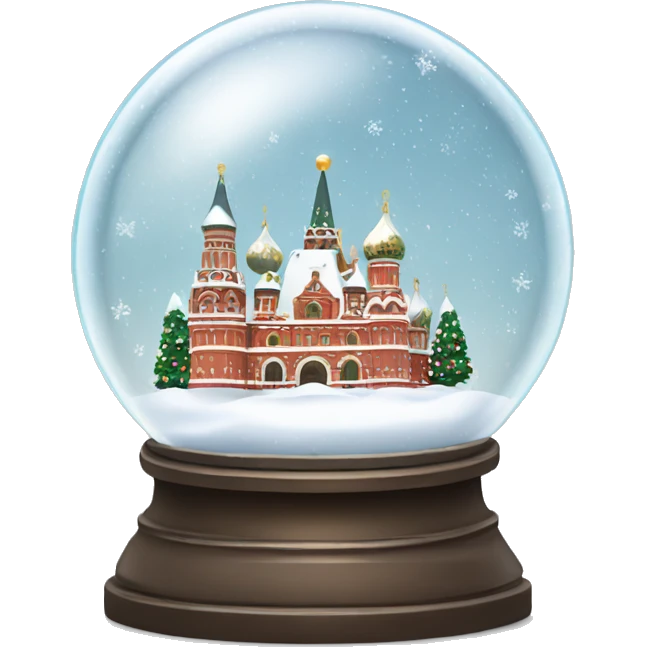Christmas snow globe with snowy Moscow  emoji