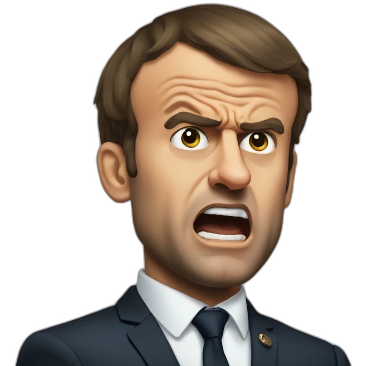 Emmanuel macron angry emoji