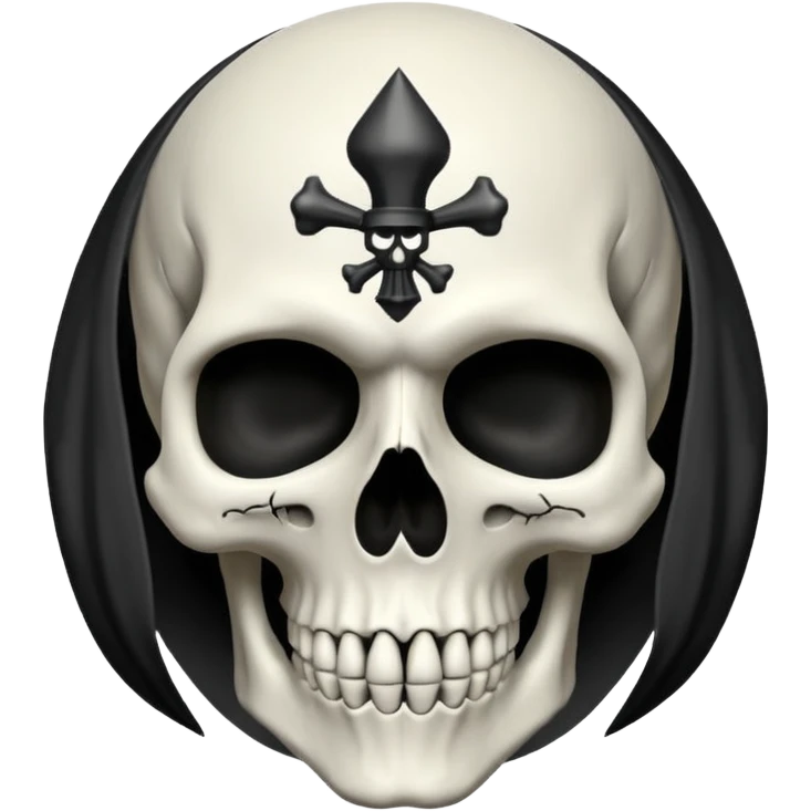 Wiz 101 casting sigil black and white death skull   inspired school emoji