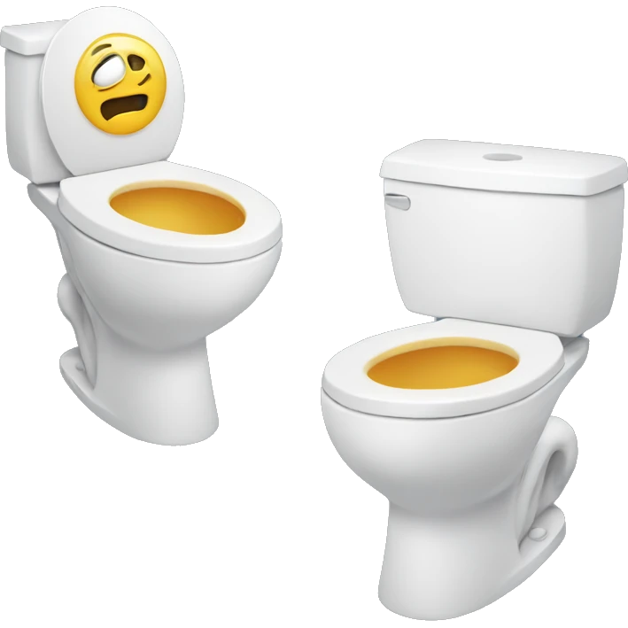 Toilet with face  emoji