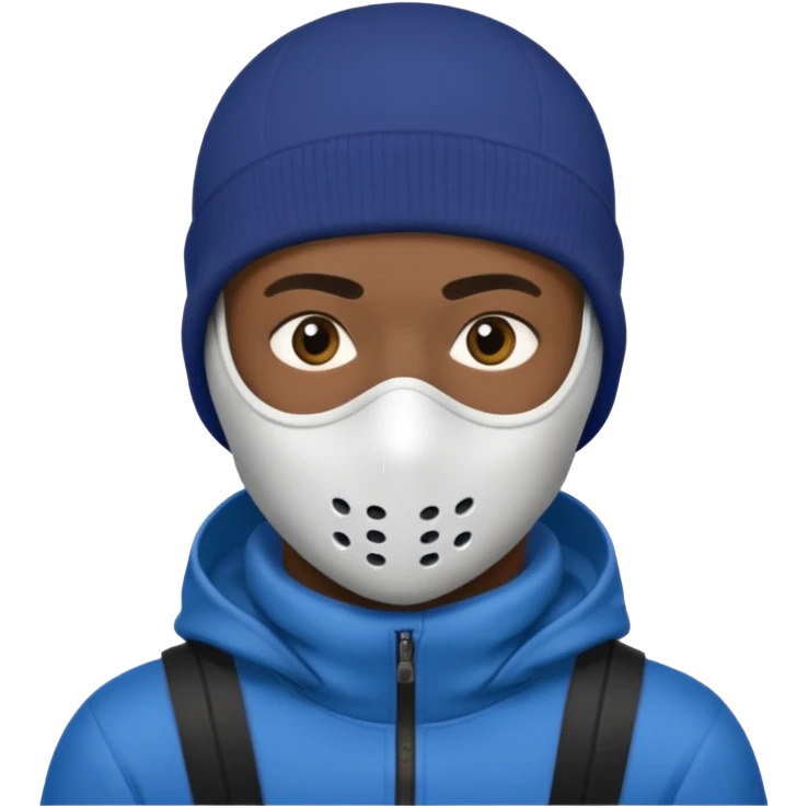 A black male in a ski mask emoji