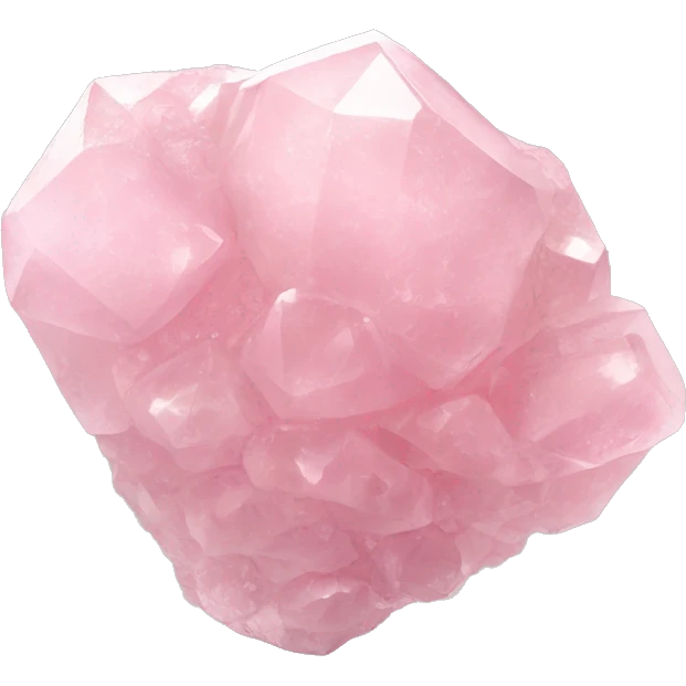 Rose quartz crystal cluster emoji