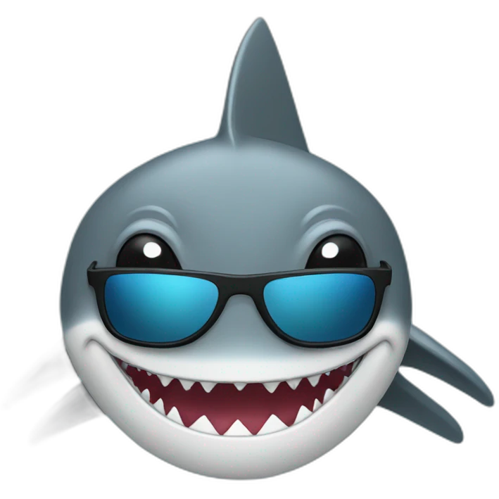 Shark with sunglasses emoji