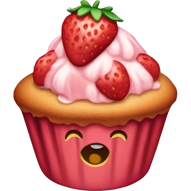 Strawberry muffin  emoji