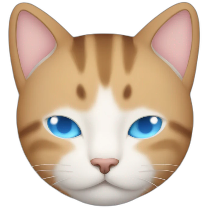 Extremely cute cat with blue eyes sleeping with "zzzz" sound over him emoji