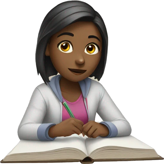 Girl studies  emoji